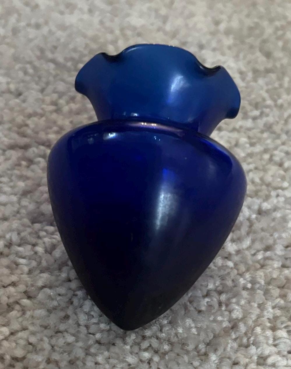 Vintage Cobalt Blue Glass Bulb Cup Replacement for Musical Note Wall Hanging Lover Antiques and Vintage