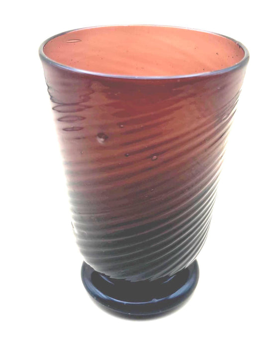 Hand Blown Amethyst Glass Pretty Purple Mid Century Glassware Glass Art Vase