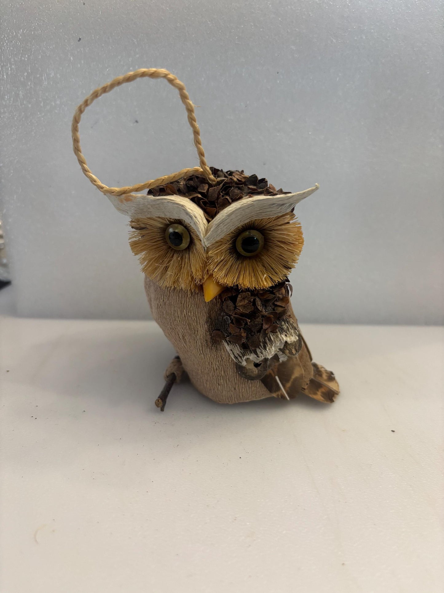 Vintage Owl Figurine Made of Wood Statue Lover Antiques and Vintage
