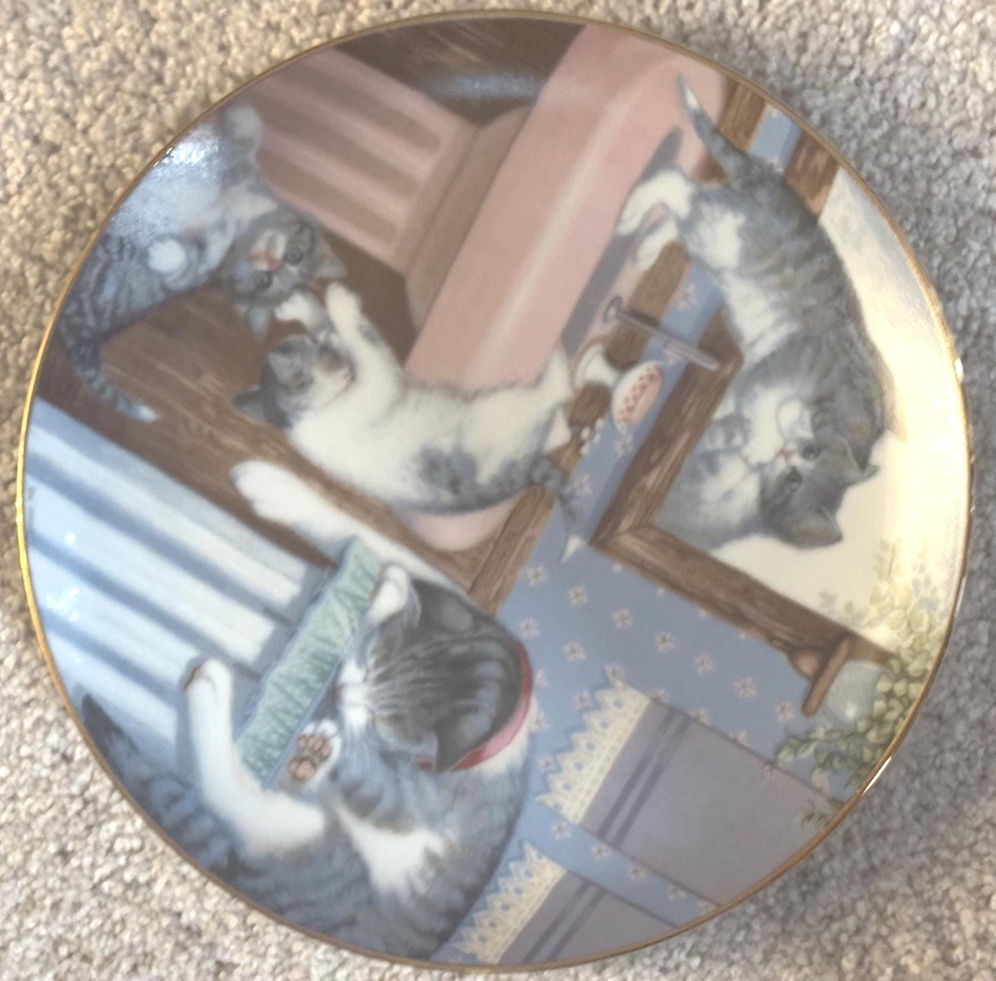 Hamilton Collection Cat Plate, Mischief Makers Cats, Number , Lover Antiques and Vintage