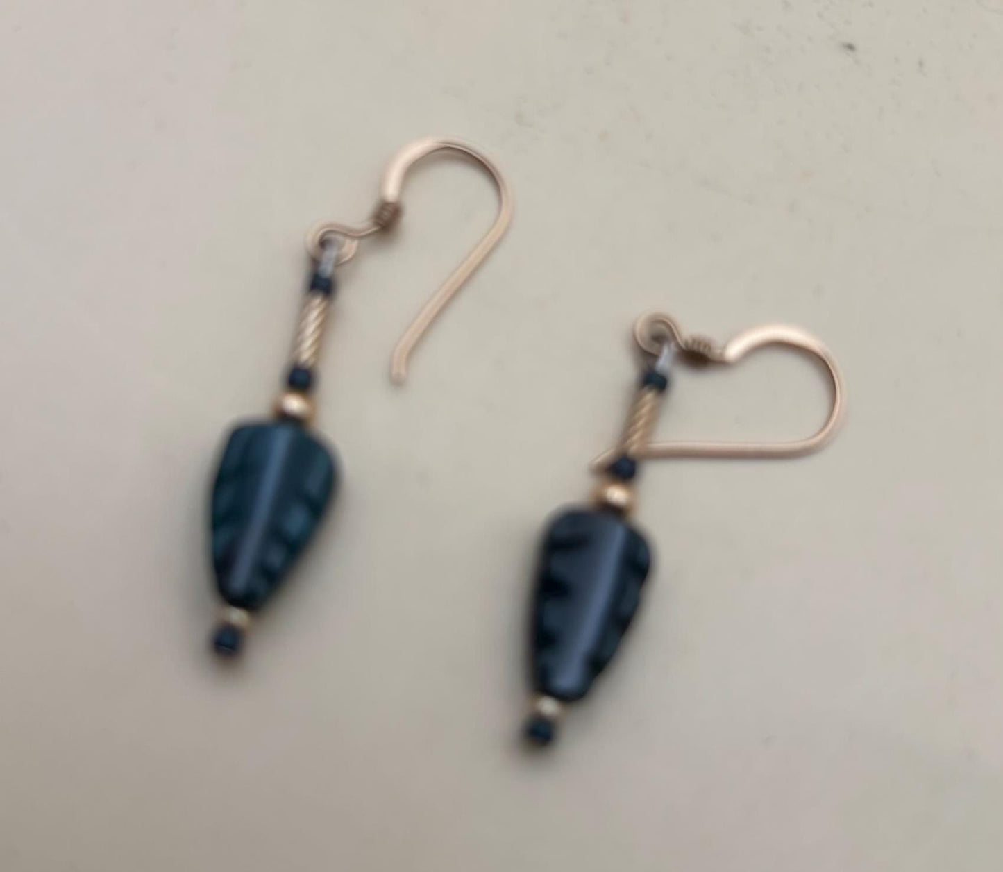 Vintage Dark Jade Earrings Lover Antiques and Vintage