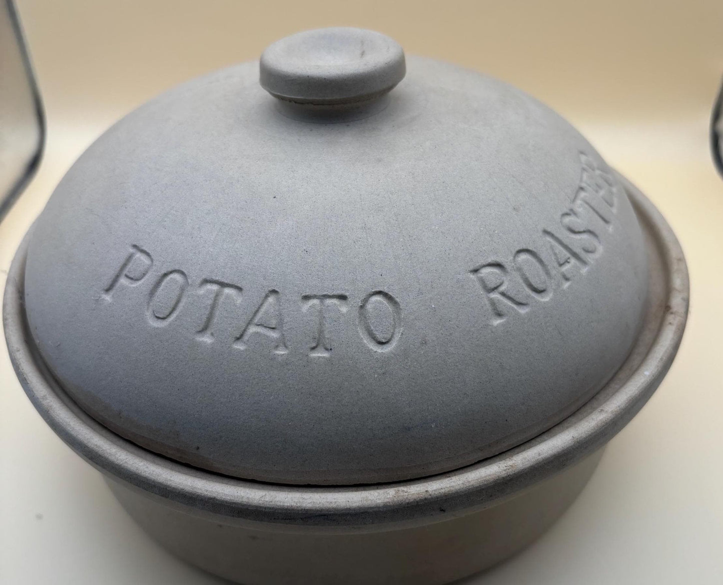 Vintage Sassafras Superstone Potato Roaster Pot with Lid Lover Antiques and Vintage