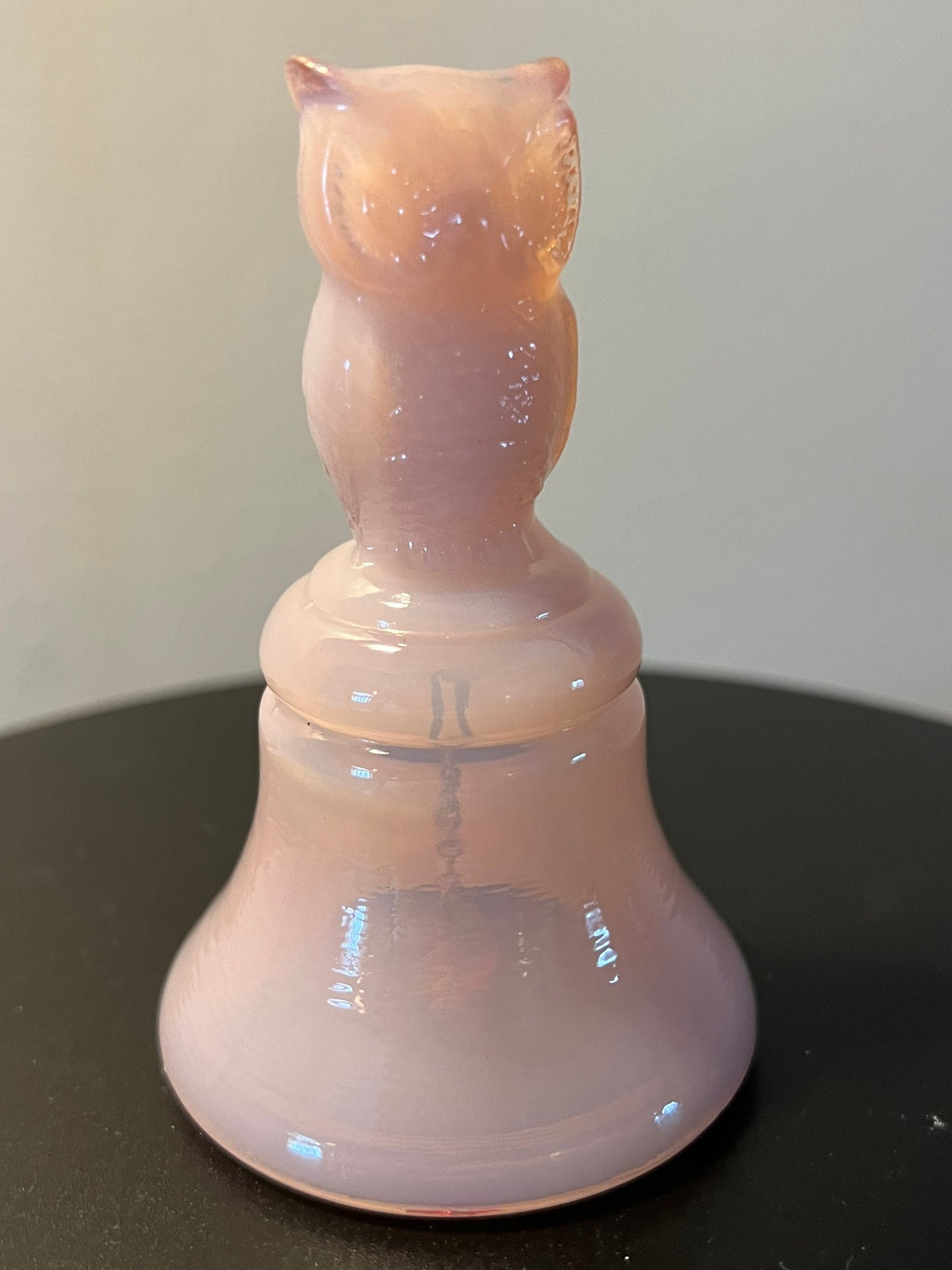 Vintage Boyd Glass Owl Bell Signed Art Glass Lover Antiques Gifts Owls Animals