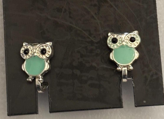 Vintage Owl Earrings Enamel Body Gift For Her Lover Antiques and Vintage