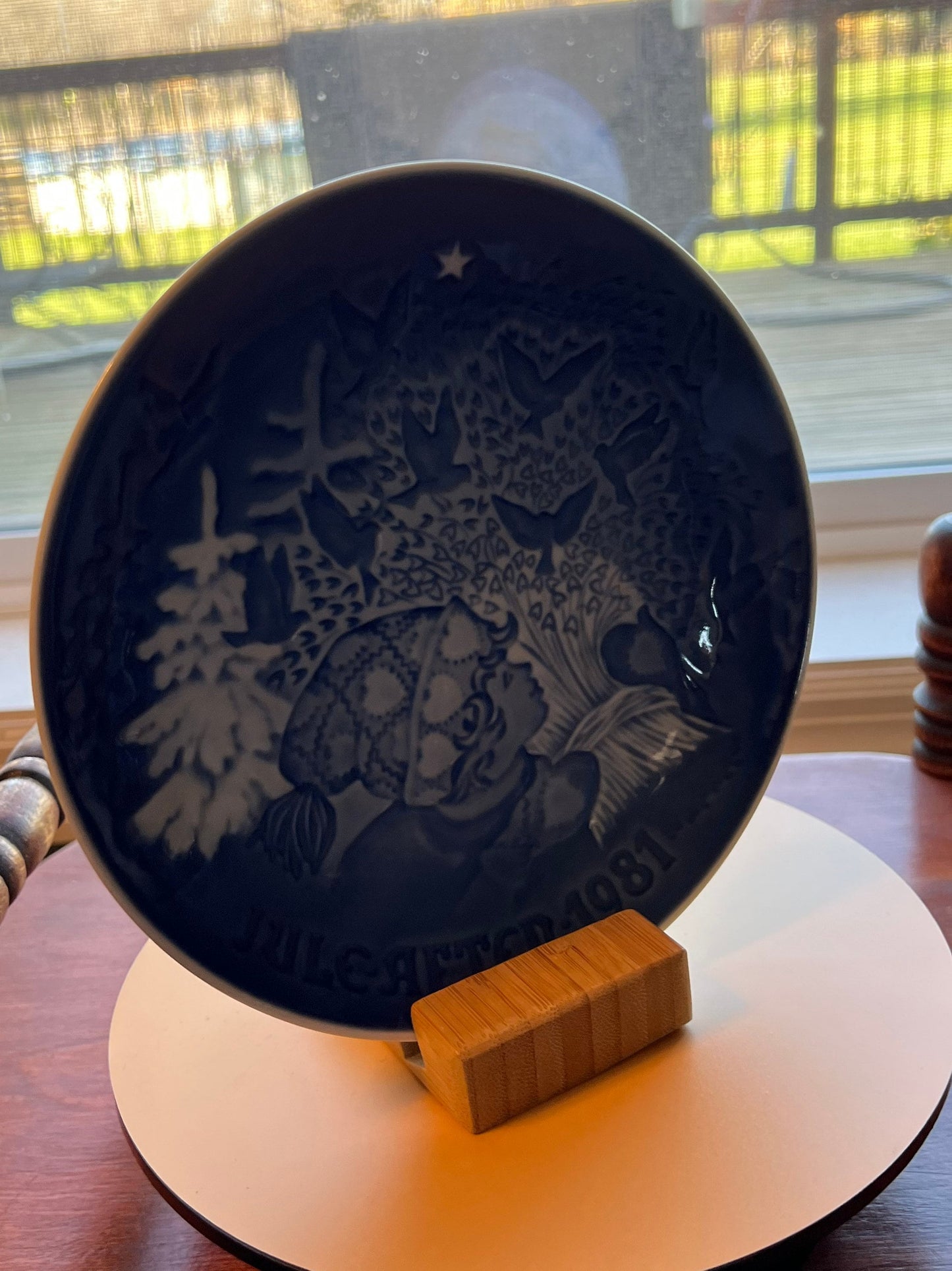 Vintage B&G Copenhagen Denmark Porcelain Collector Annual Christmas Plates 1981 Lover Antiques and Vintage