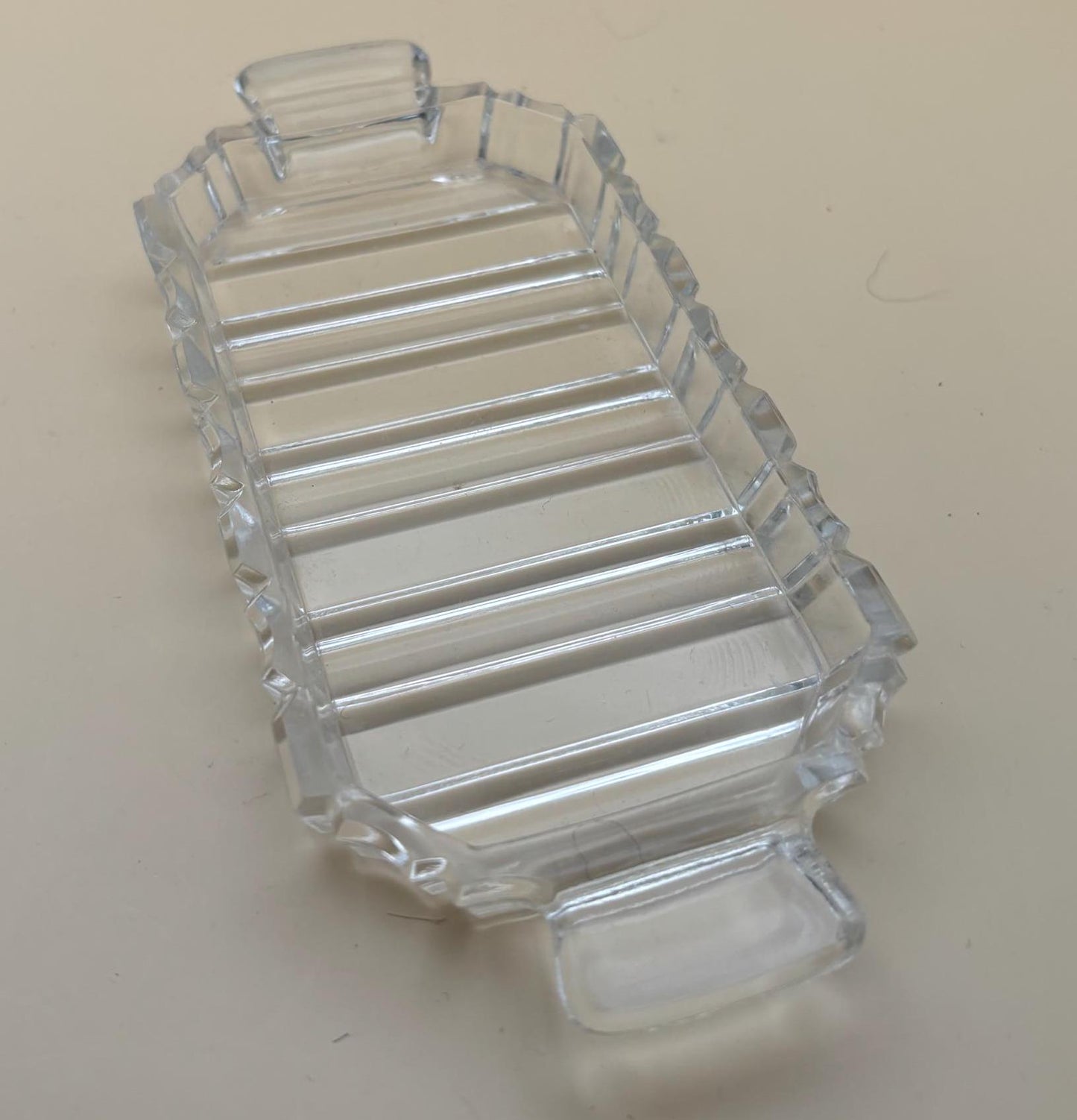 Antique Glass Butter Dish Cut Glass Dish Butter Liner Lover Antiques and Vintage