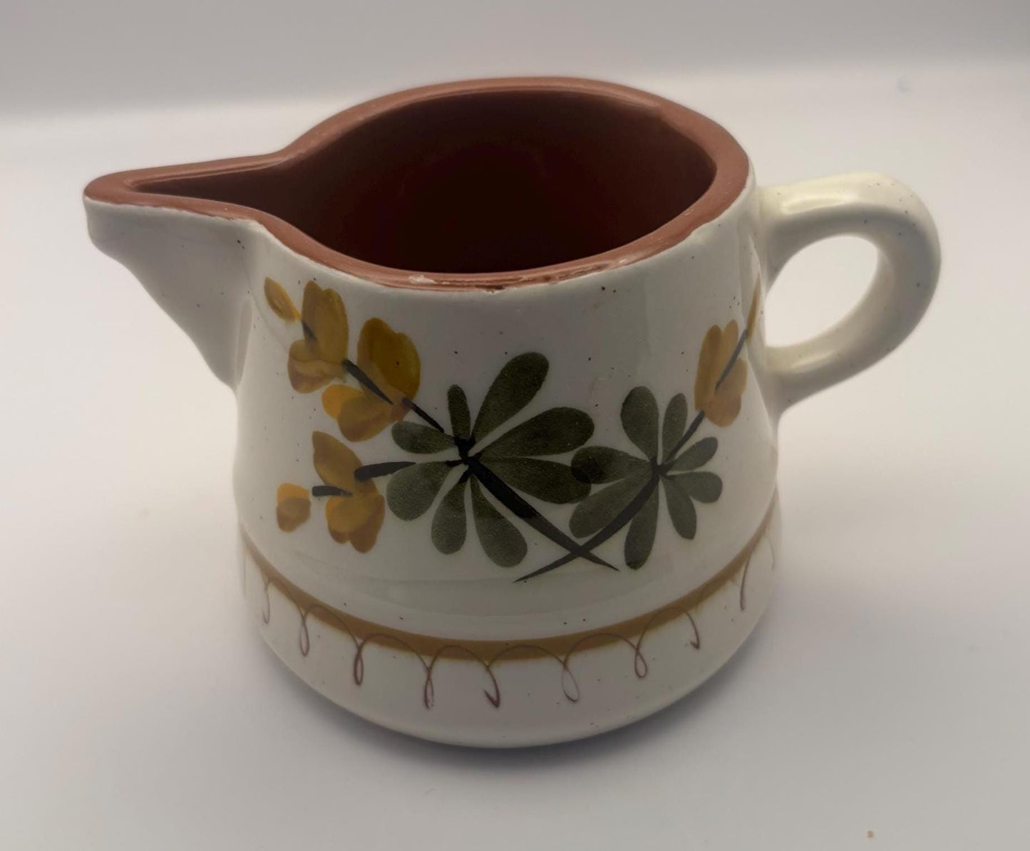 Stangl Pottery Creamer, Golden Blossom Design, Potteries from Trenton, NJ, Lover Antiques Vintage