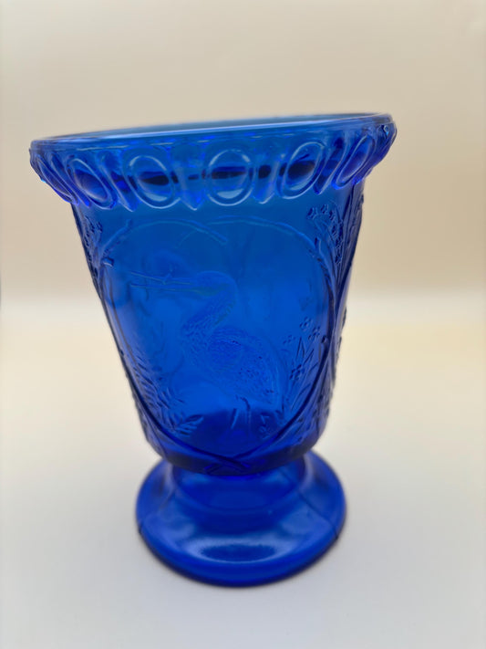 Vintage Cobalt Blue Votive Holder Lover Antiques and Vintage