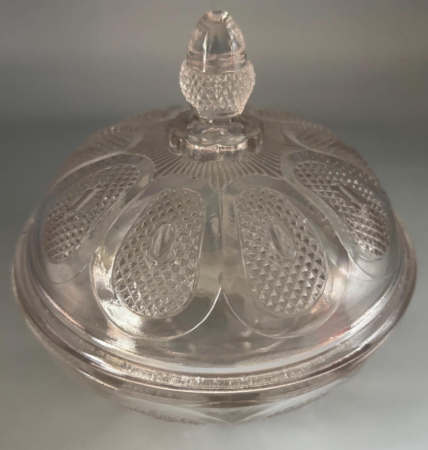 Antique EAPG Glass Candy Covered Dish Butter Dome with Cover Lover Antiques and Vintage