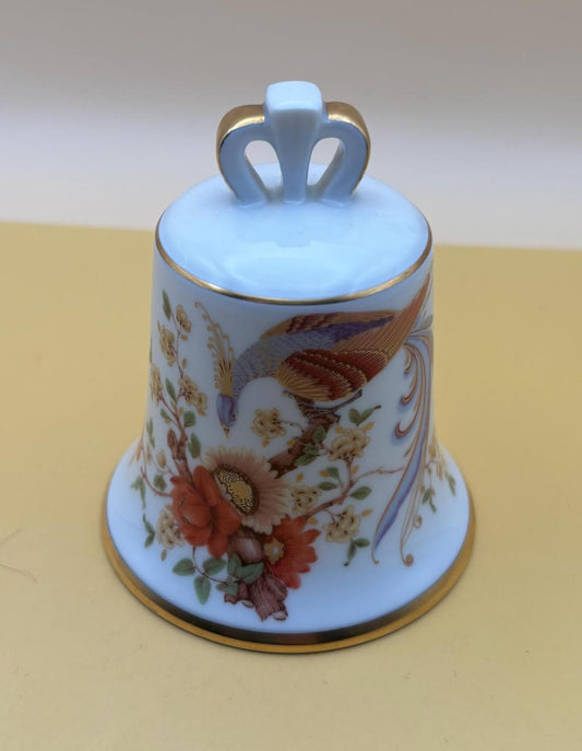 Vintage Kaiser Bell Pheasant Design Danbury Mint Porcelain Bell with Gold Gilding Lover Antiques and Vintage