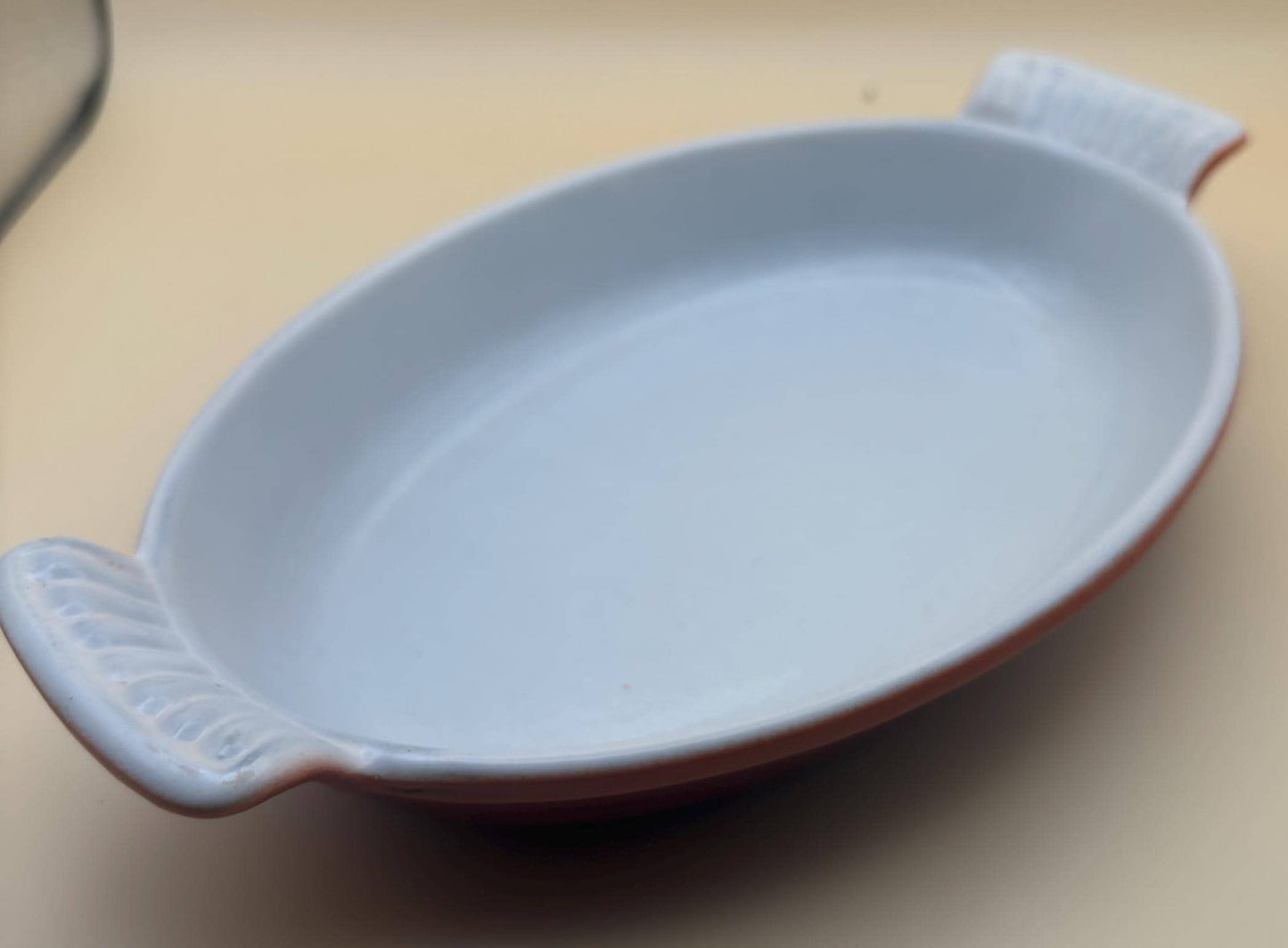 Vintage Le Creuset Style Au Gratin Baking Dish Flame Orange Enamel Cast Iron #20 by Dru Holland Lover Antiques and vintage