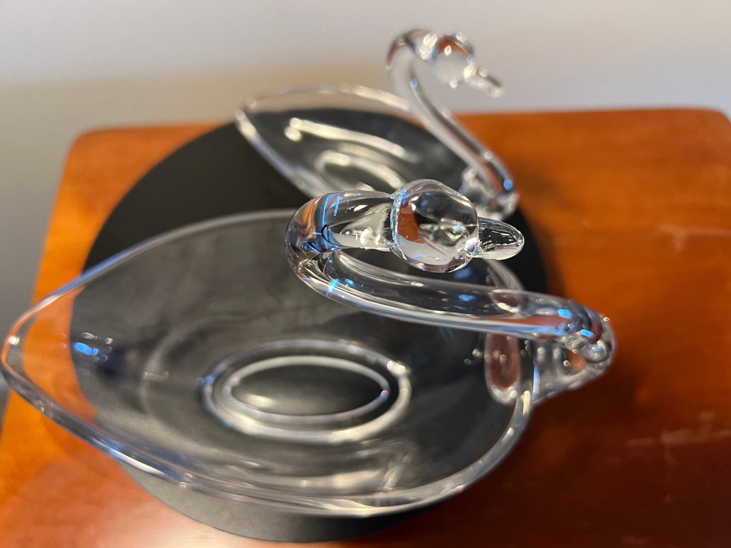 Swan Glass Candy Dishes, Set of 2, Family Home Decor