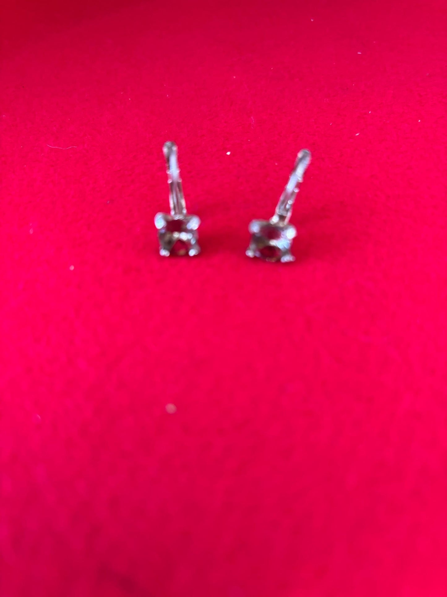 Vintage Sterling Silver Round Cubic Zirconia Earrings Classic Clear CZ Stud Earrings