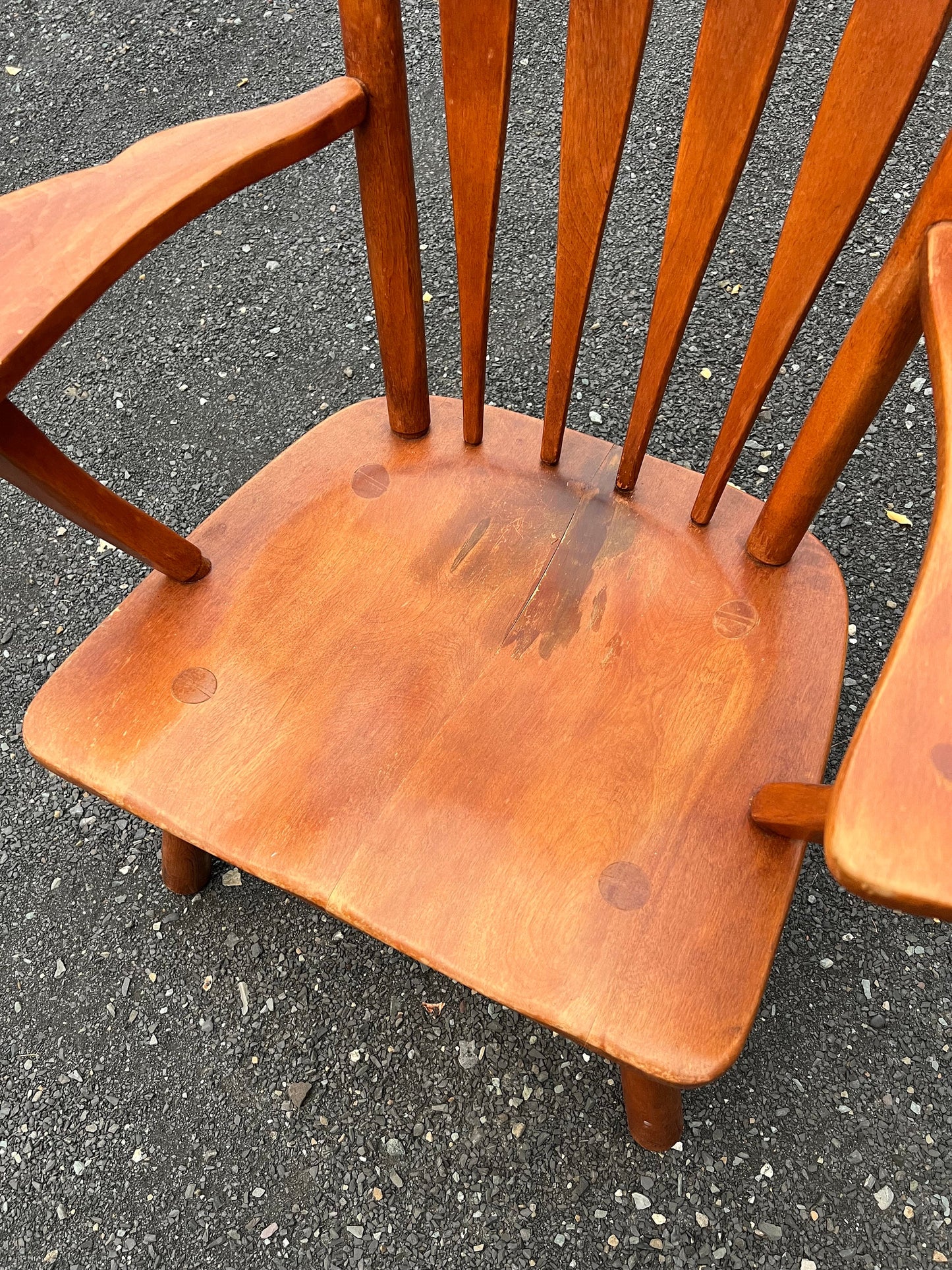 Vintage Cushman Colonial Searsburg Chair, Round Post Accent Chair
