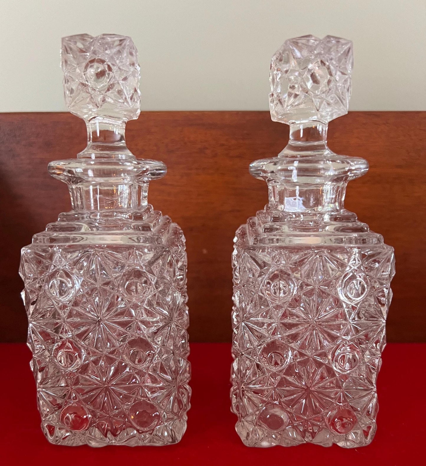 Antique Crystal Cologne Bottles: Daisy & Button Design, Elson Glass