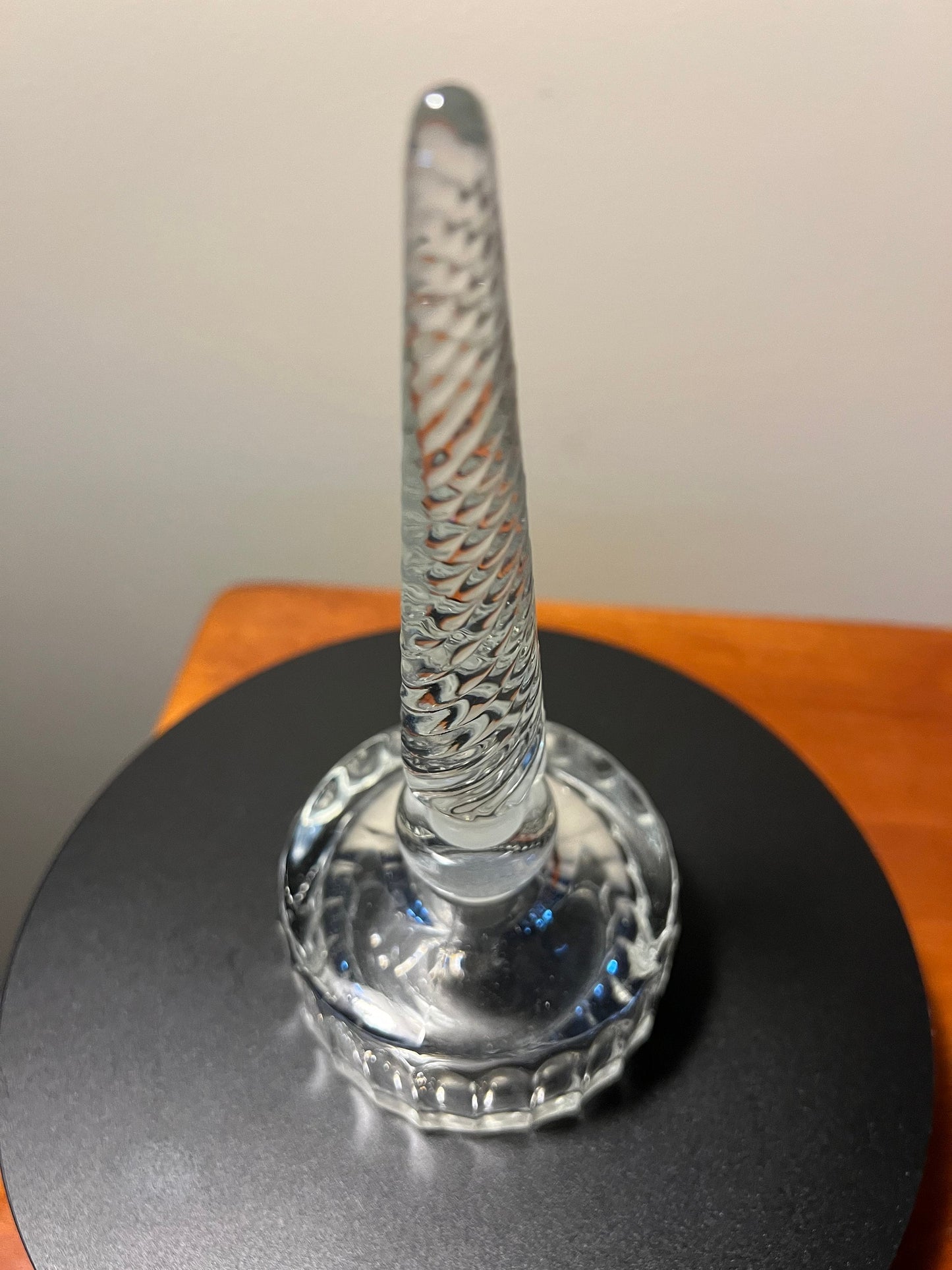 Vintage Cut Crystal Perfume Bottle with Twisted Stopper