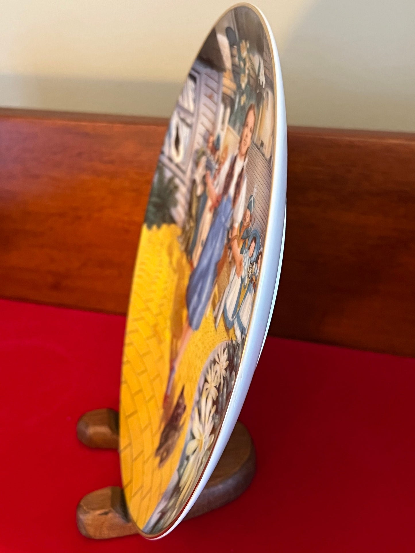 Vintage Wizard of Oz Plate: Follow the Yellow Brick Road, 22K Gold Rim