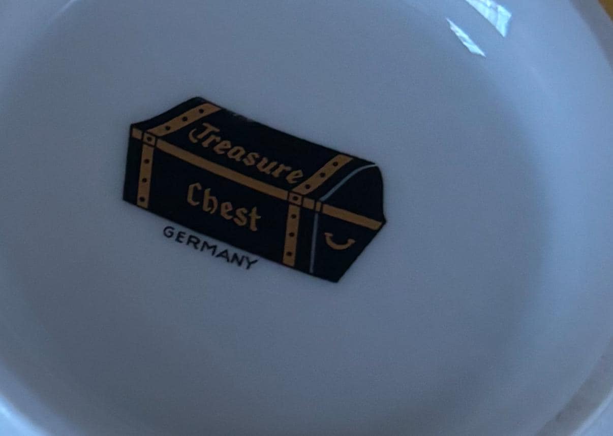 Vintage Porcelain Cup by Treasure Chest Made in Germany Lover Antiques and Vintage