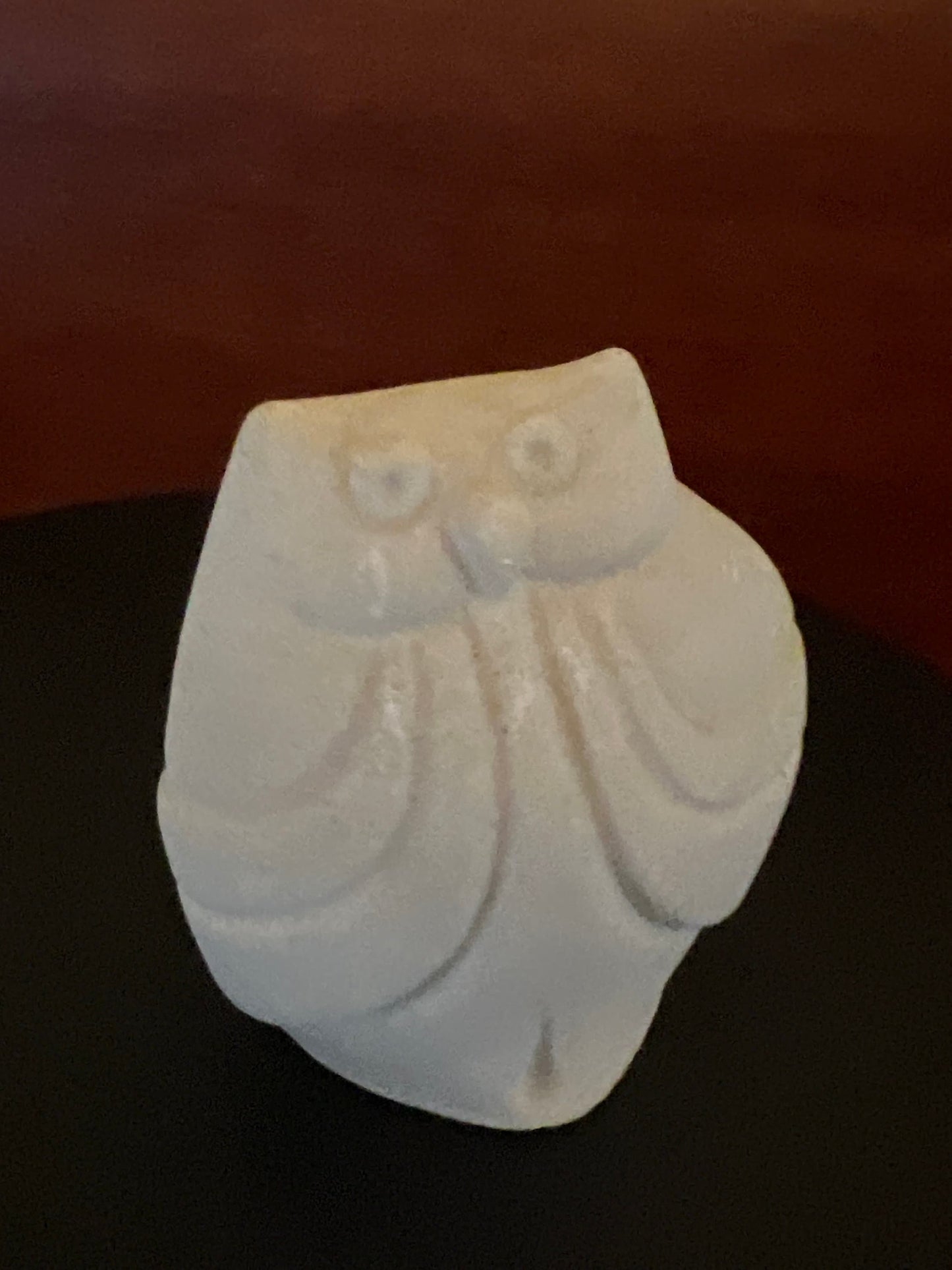 Vintage Sandstone Owl Statue: Marbell, Made in Belgium