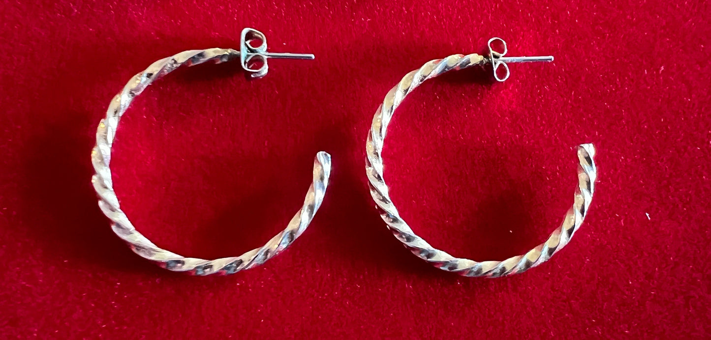 Vintage Hoop Earring Set: Small, Medium, Large Hoops Jewelry