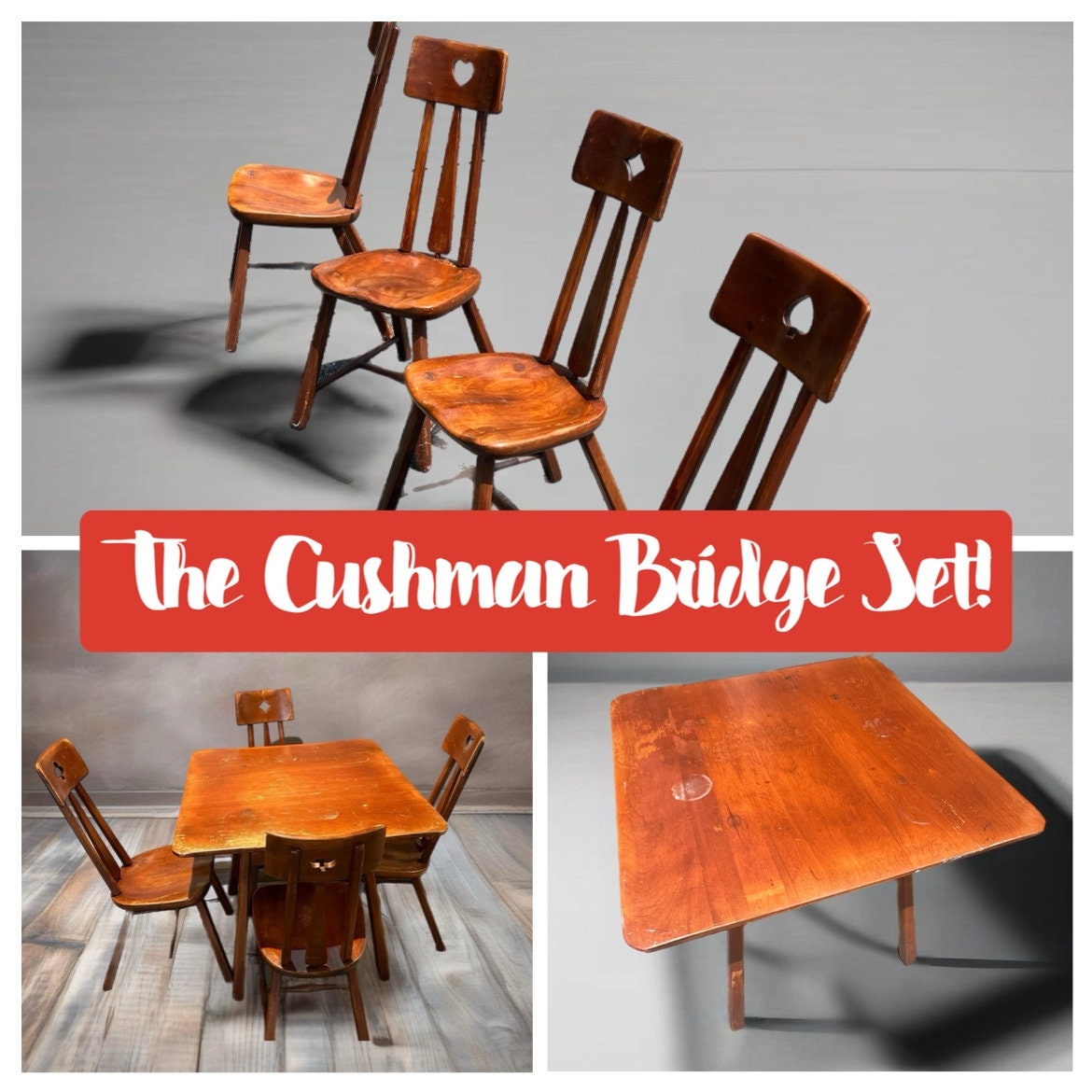 Cushman Colonial Bridge Card Table, Lover Antiques and Vintage