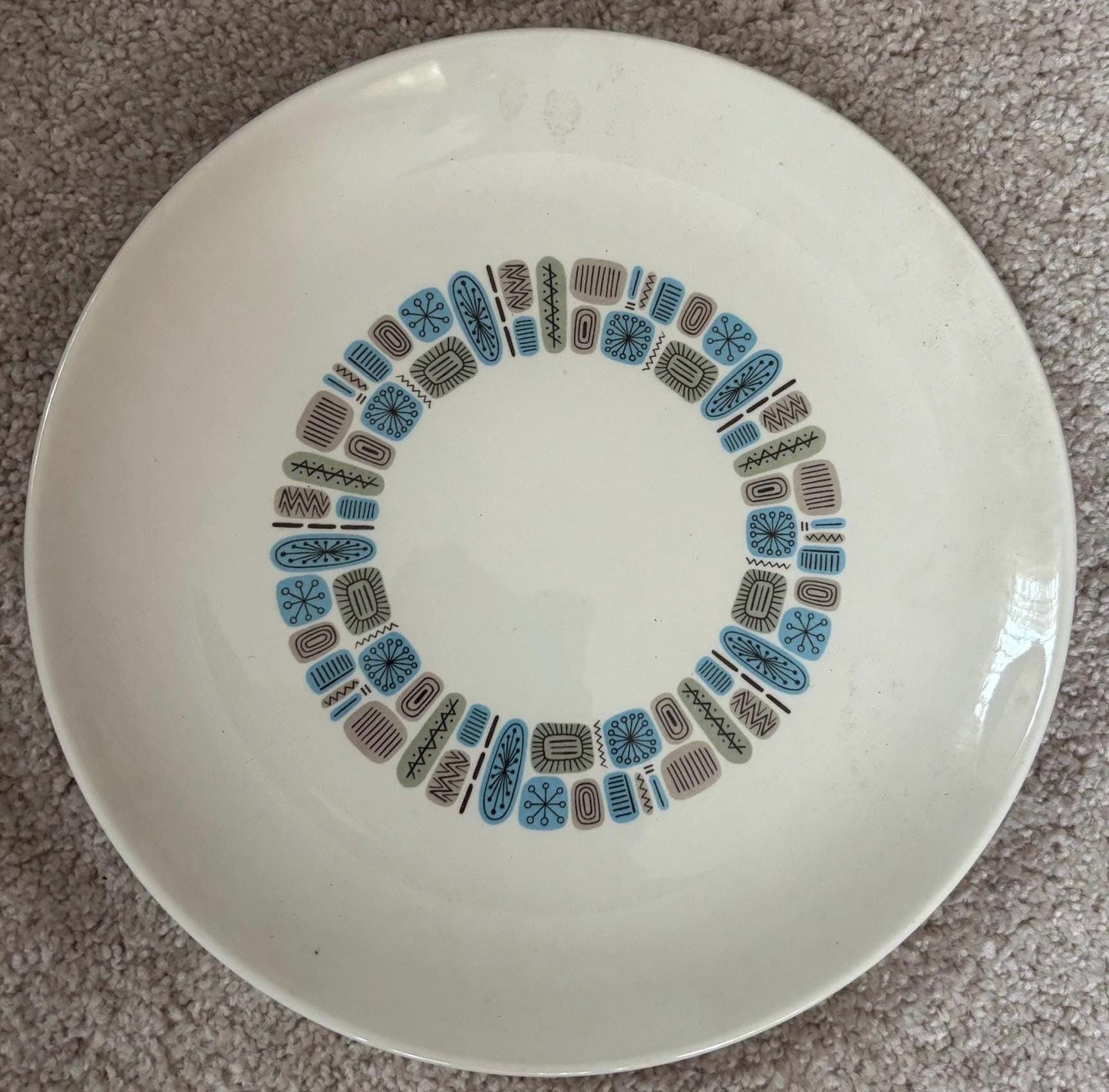 Vintage Canonsburg Pottery Dinner Plate Temporama Mid Century Large Plate Lover Antiques and Vintage