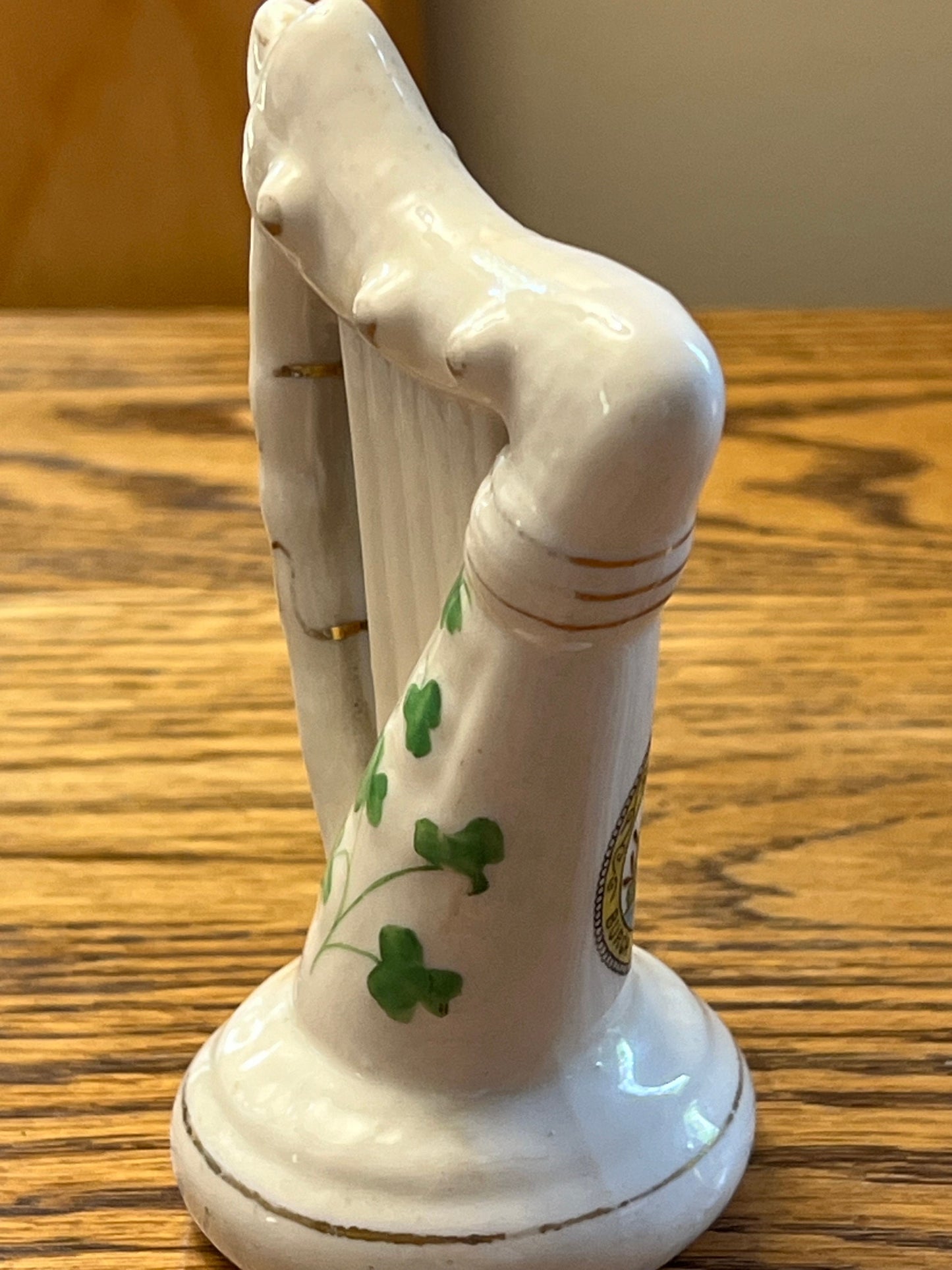 Vintage Harp Porcelain Figurine by Swan China England Harp Figure Lover Antiques and Vintage