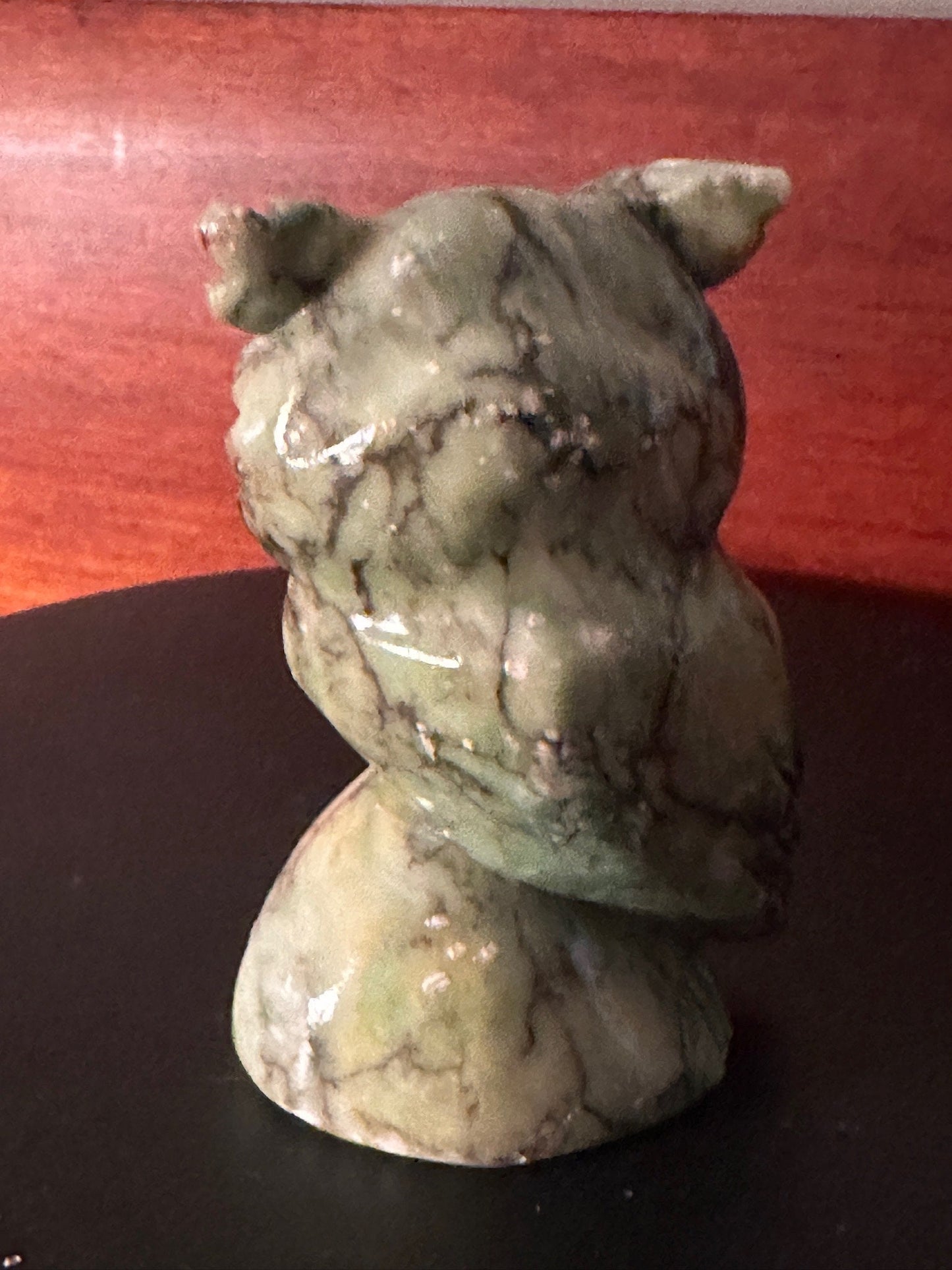 Vintage Alabaster Stone Owl, Made in Italy, Vintage Stone Owl, Stone Owl Figure, Lover Antiques and Vintage