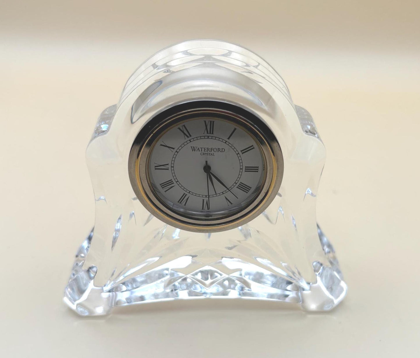 Waterford Crystal Mantle Clock Ireland Glass Time Piece, Lover Antiques and Vintage