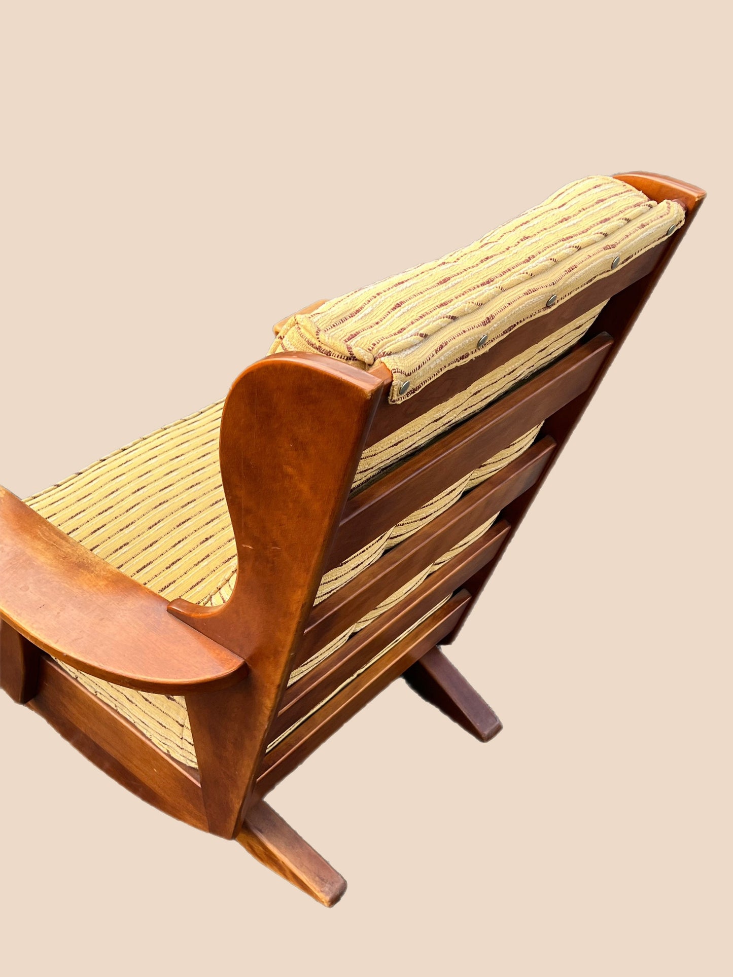 Cushman Colonial Creations Manchester High Back Wing Platform Rocker No. 9093 with the original snap on cushions
