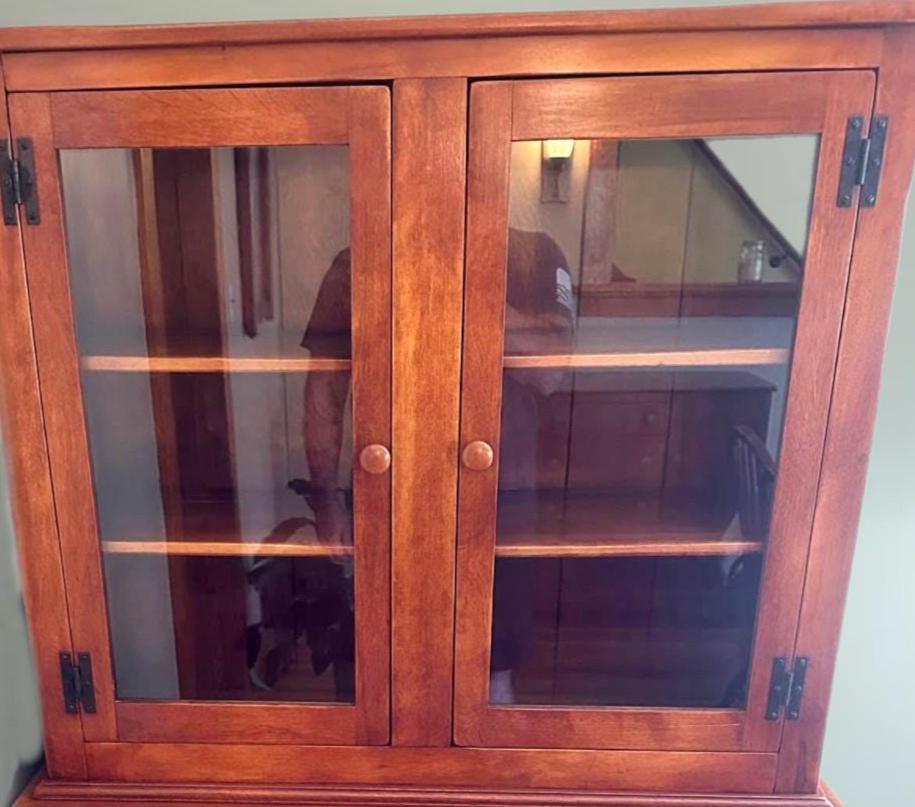 Vintage Cushman Marlboro China Cabinet & Serving Table - Colonial Style
