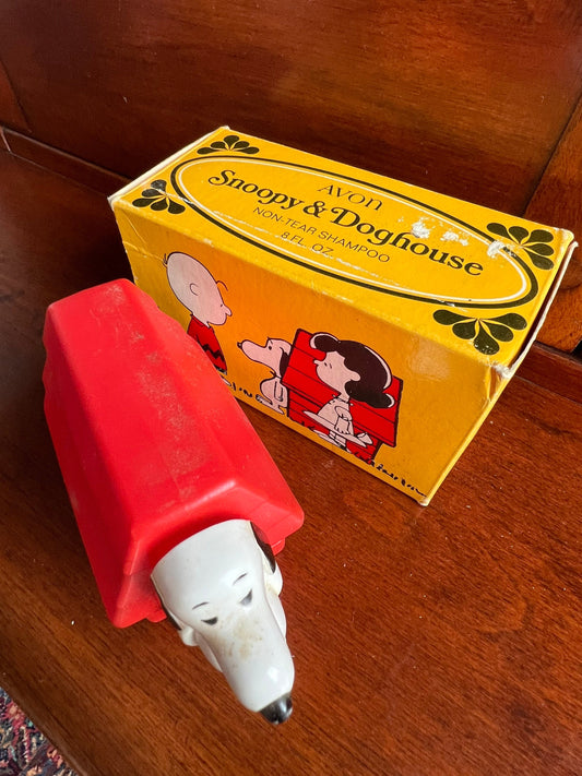 Vintage Avon Snoopy Doghouse Shampoo: 1980s Collectible with Box