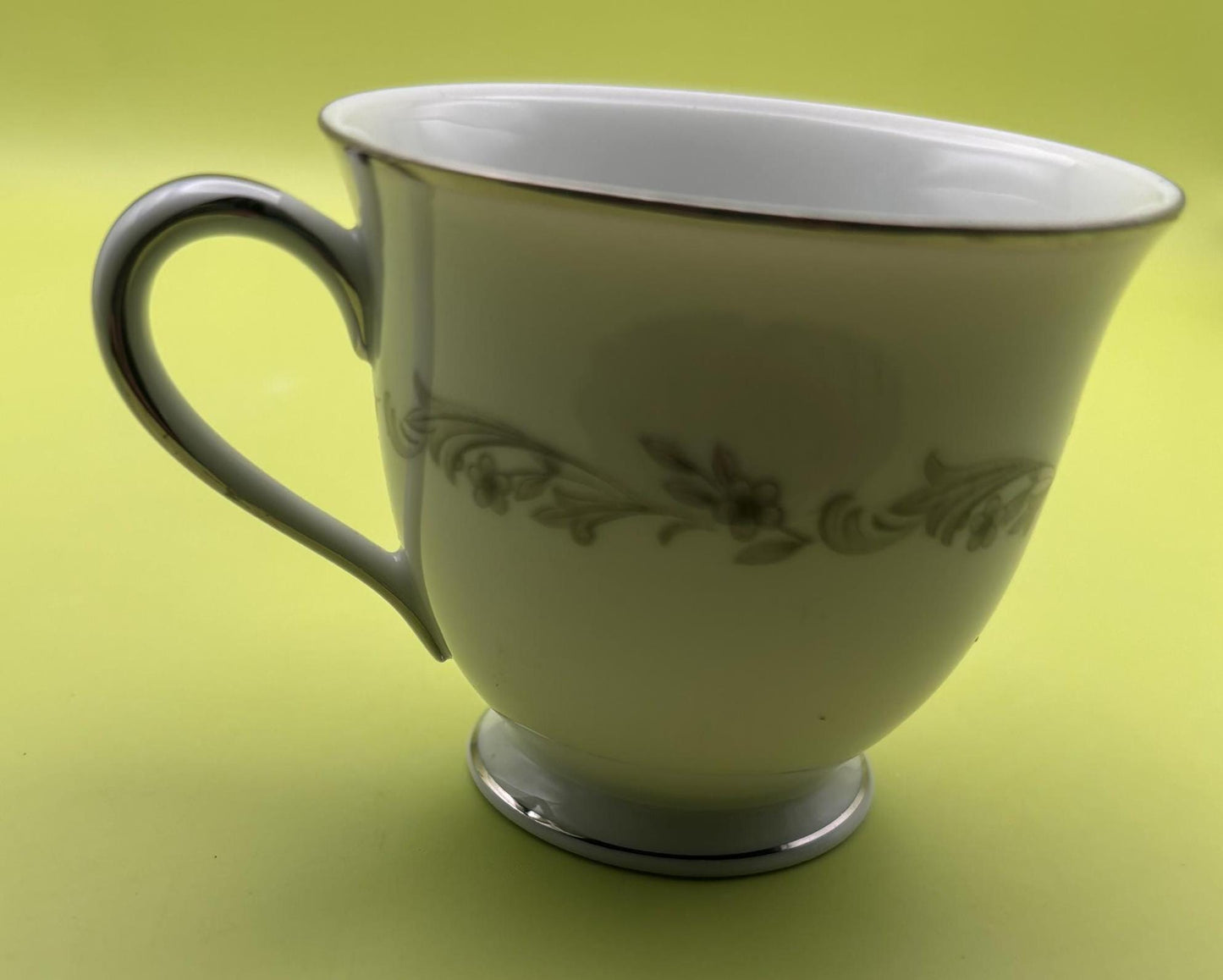 Noritake Gray & White Tea Cup and Saucer Set Made in Japan Lover Antiques and Vintage
