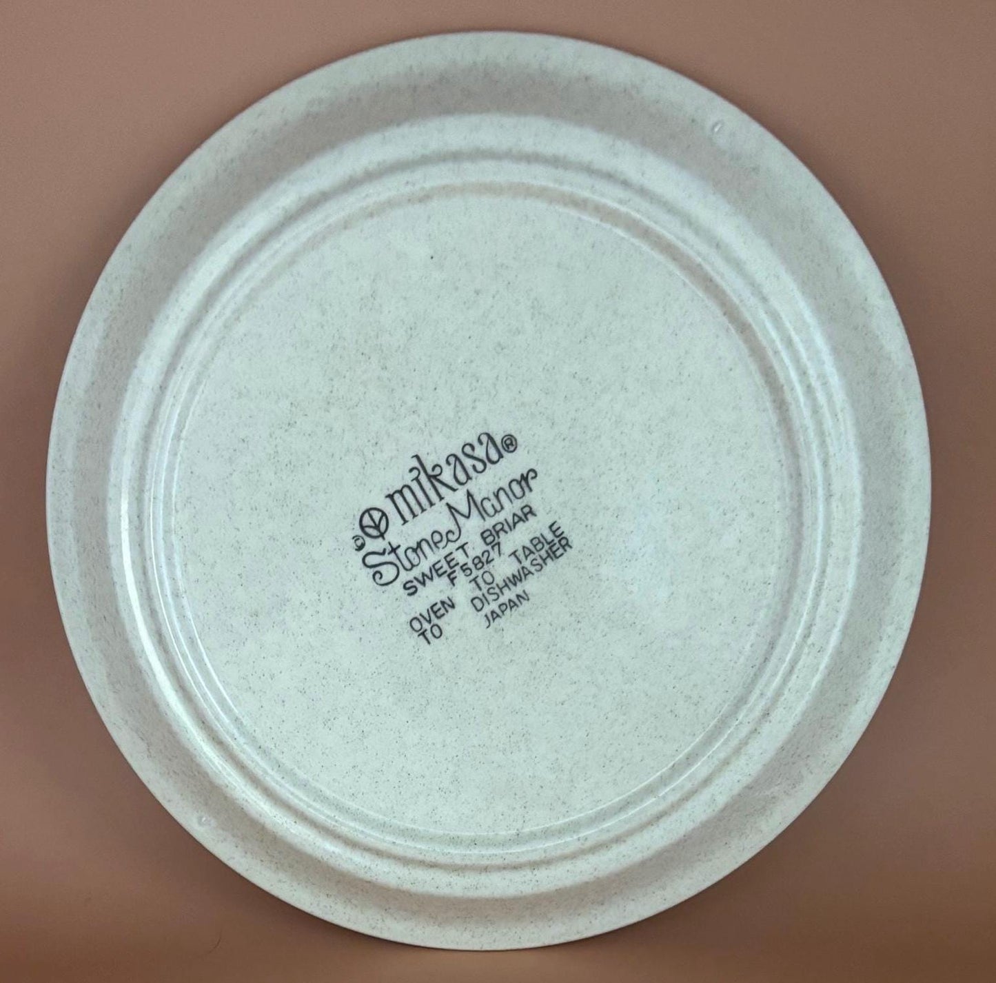 Vintage Mikasa Salad Plate Stone Manor Stoneware F5827 Sweet Briar Blue & White Flowers Lover Antiques and Vintage