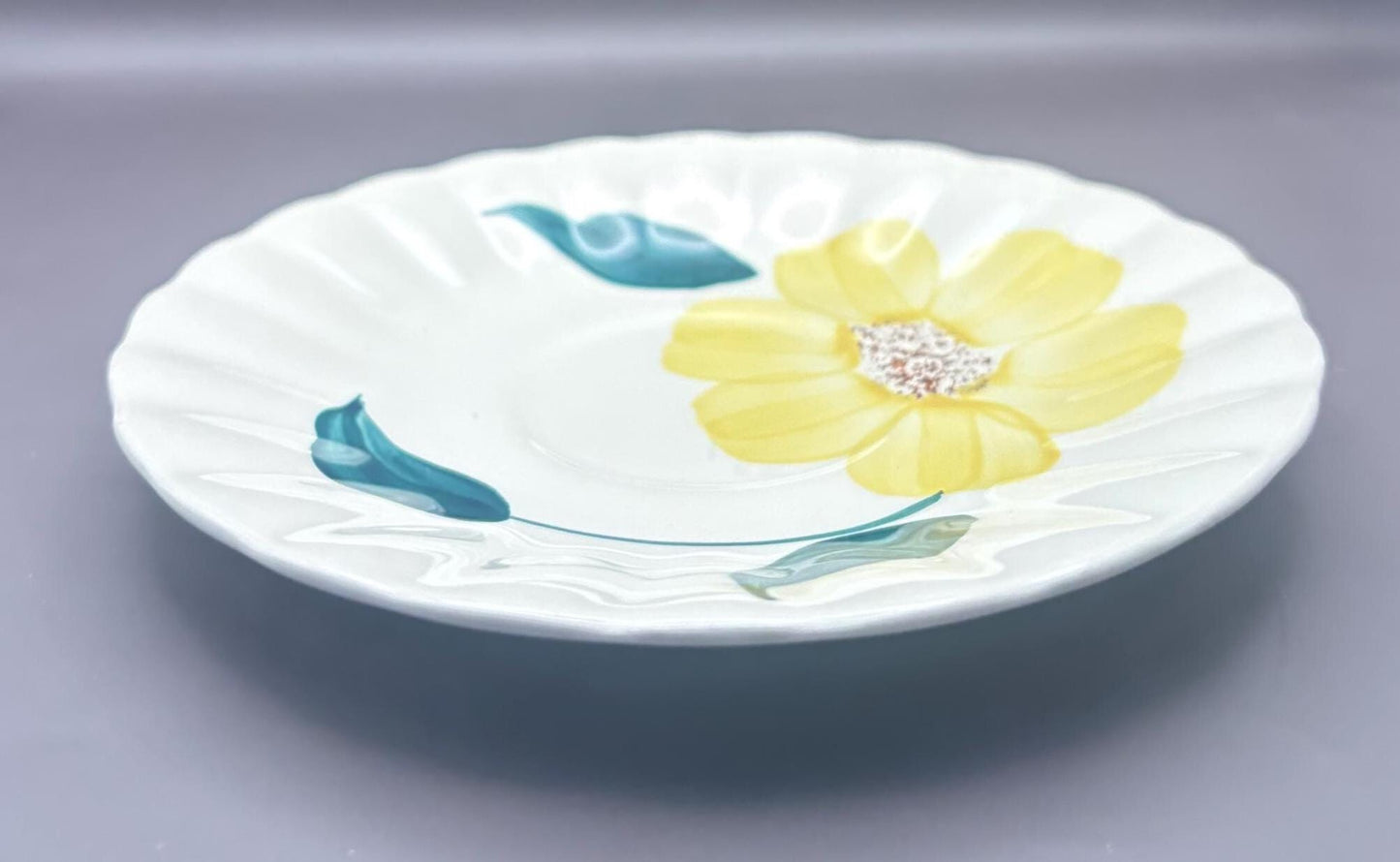 Blue Ridge Southern Potteries Saucer Plate, Ridge Daisy Yellow Flower Design, Lover Antiques and Vintage