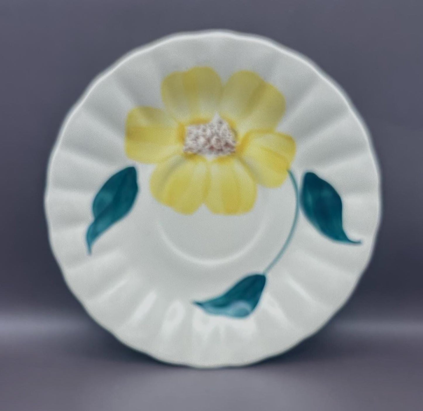 Blue Ridge Southern Potteries Saucer Plate, Ridge Daisy Yellow Flower Design, Lover Antiques and Vintage