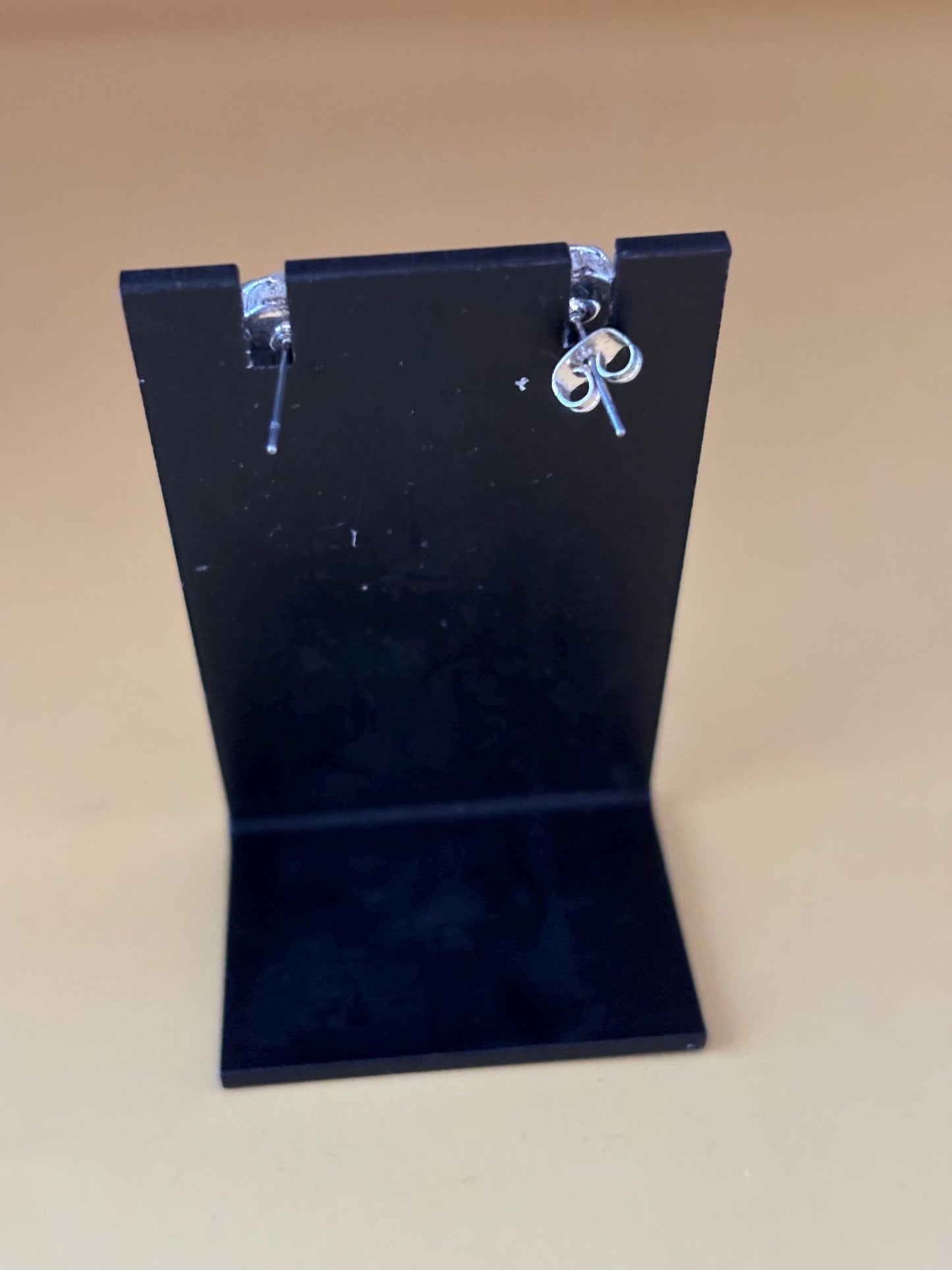 Rhinestone Drop Silver Earrings, Dangle Jewelry