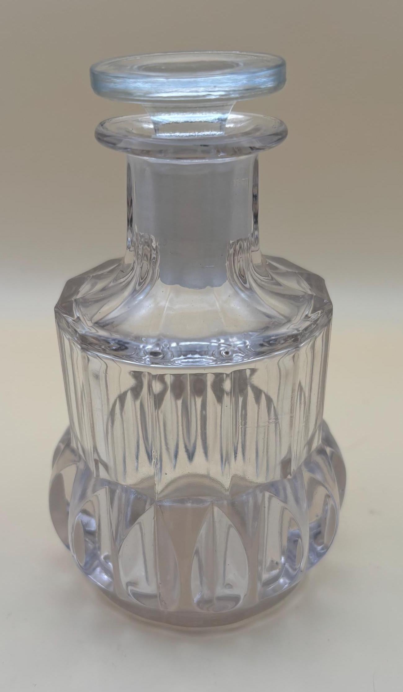 Vintage Glass Perfume Bottle with Stopper Glass Decanter Lover Antiques and Vintage