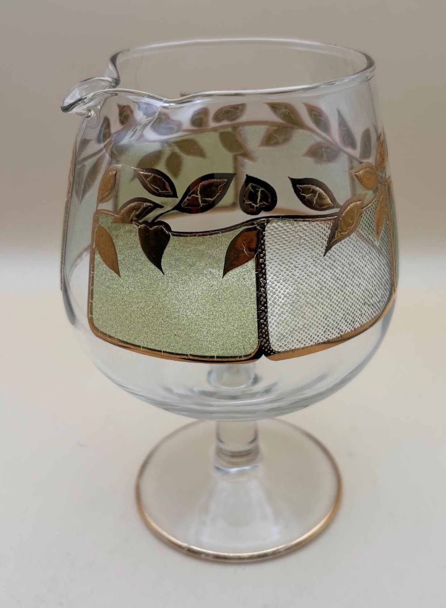 Vintage Culver Glass Pitcher Cocktail Glass Lover Antiques and Vintage