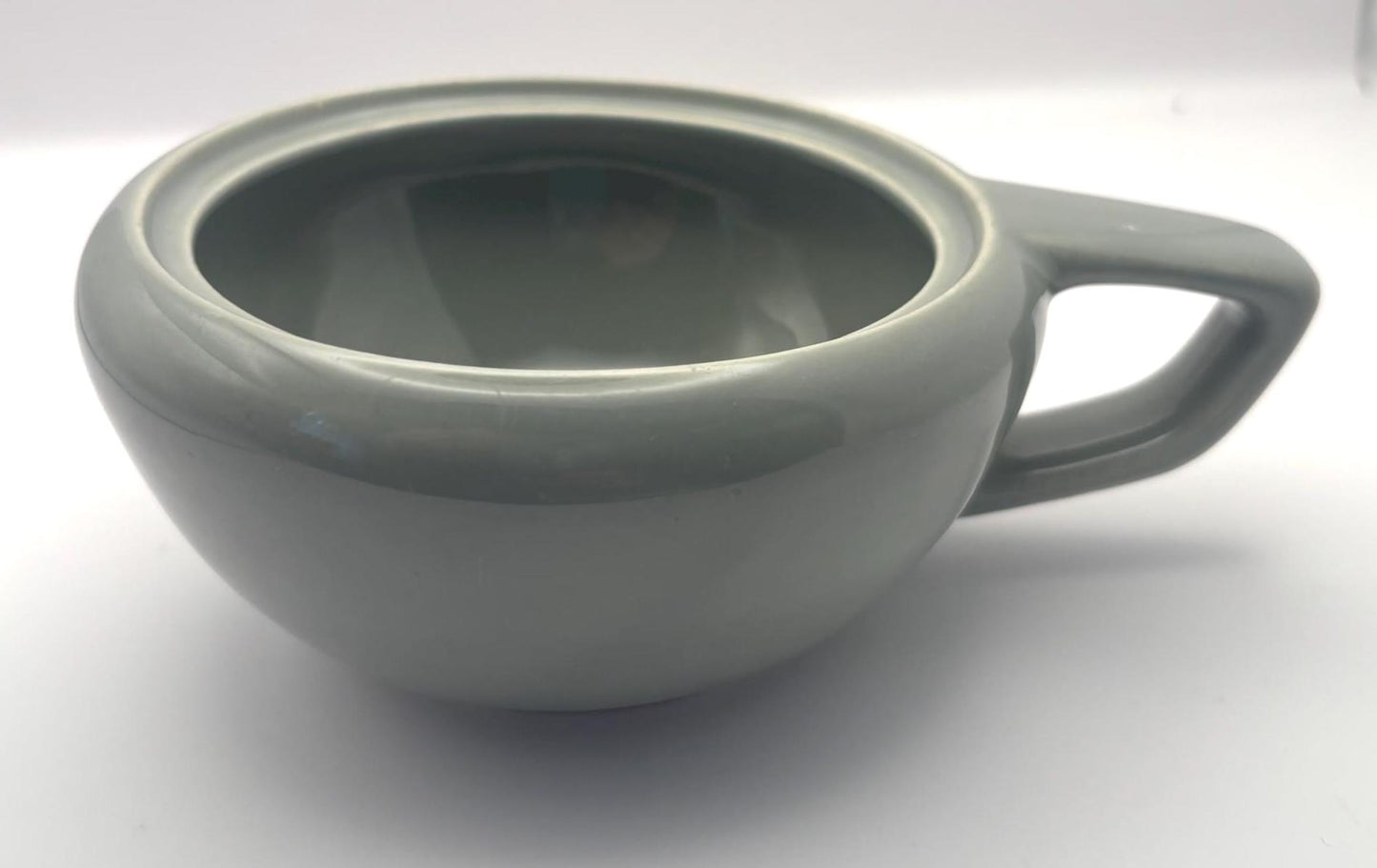 Russel Wright Mid Century Barrel Mug, Sage Green Cup, Lover Antiques and Vintage