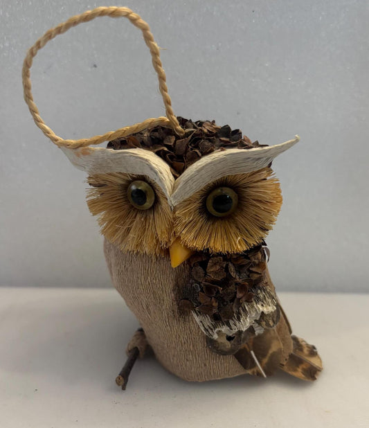 Vintage Owl Figurine Made of Wood Statue Lover Antiques and Vintage