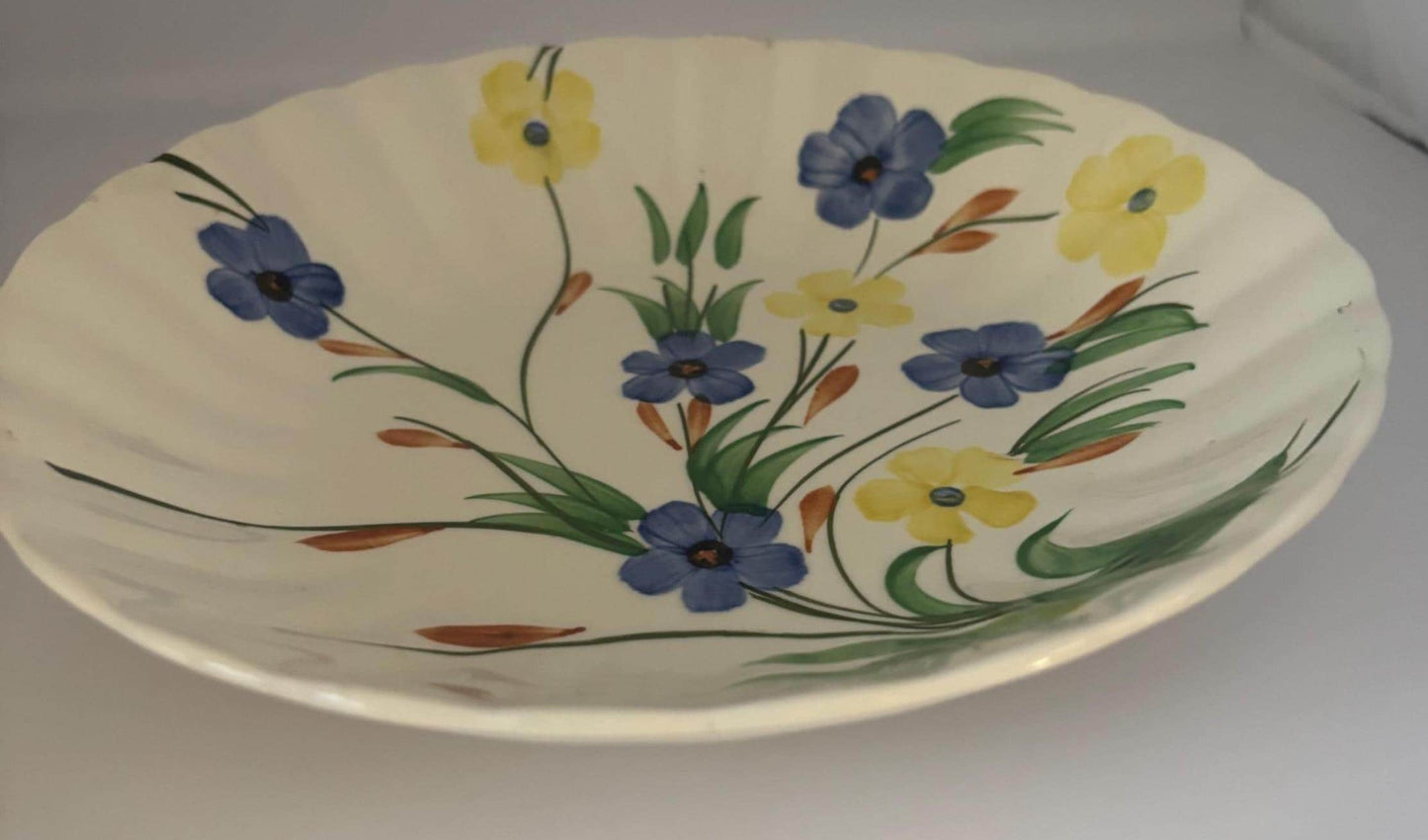 Blue Ridge Southern Potteries Vegetable Bowl, Summer Flowers Design, Lover Antiques and Vintage
