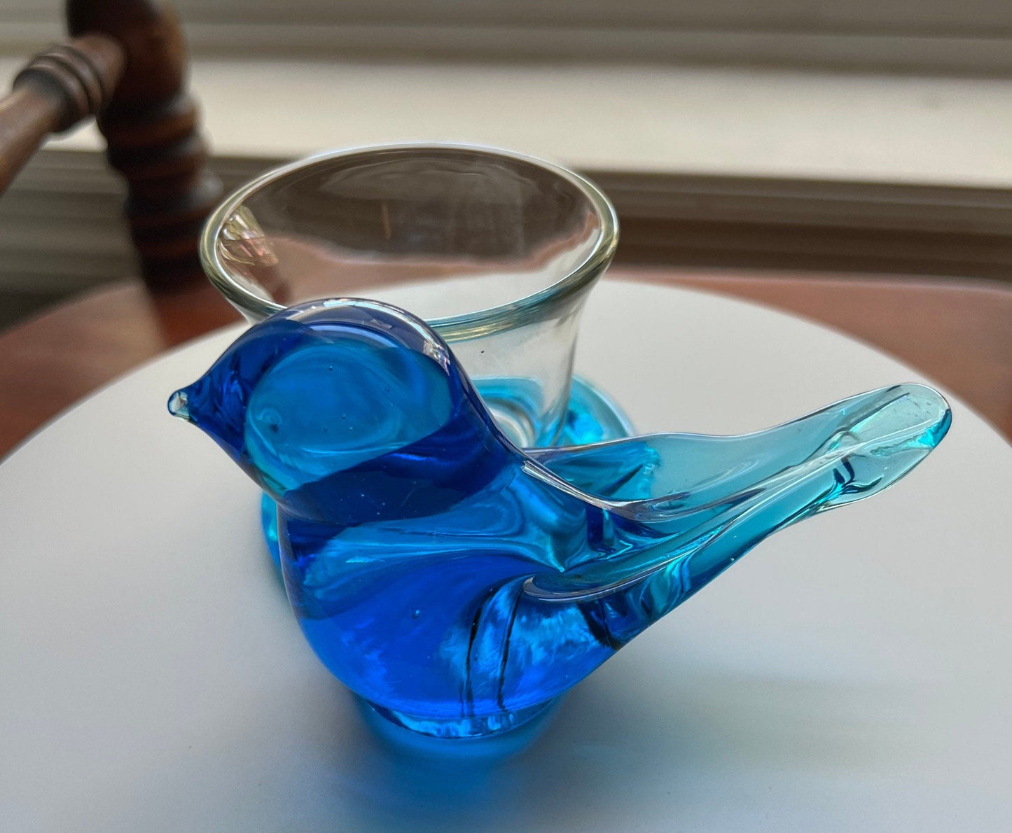 Vintage Bluebird of Happiness signed by W. Ward, dated 1993 Art Glass Artwork Bluebirds blue bird