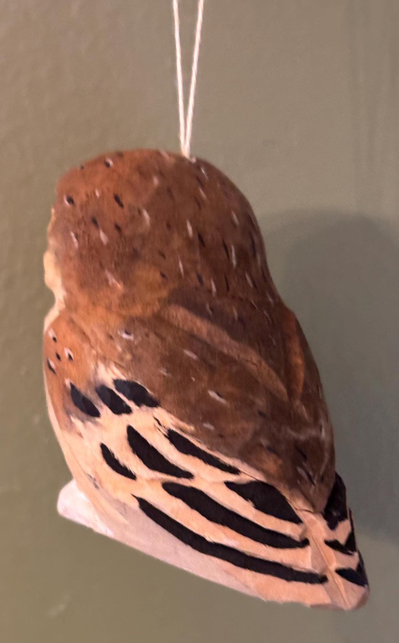 Vintage Hand Carved and Hand Painted Owl Figurine Ornament Lover Antiques and Vintage