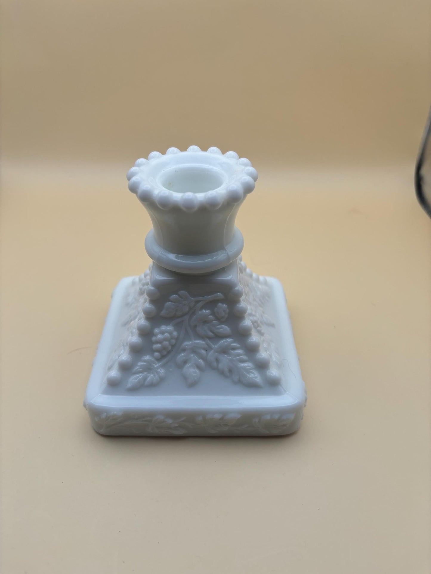 Vintage Westmoreland Beaded Grape Candle Stick Holder Lover Antiques and Vintage