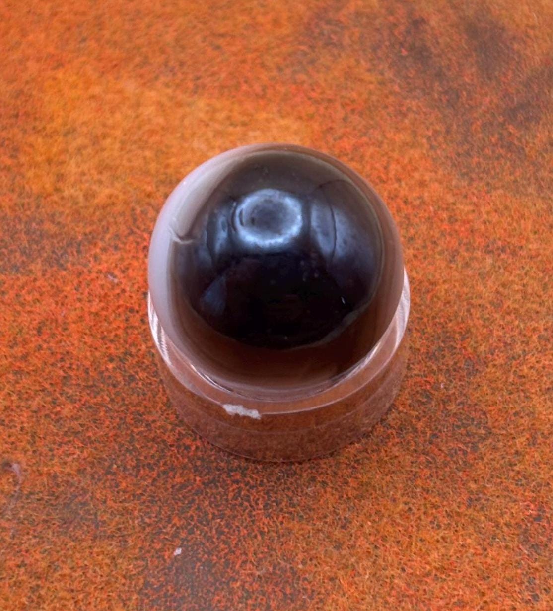 Vintage All Red Glass Marble Orange Brown White Glass Marble Lover Antiques and Vintage