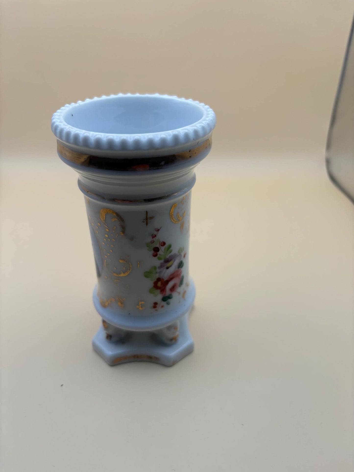 Antique Porcelain Spill Vase Victorian Footed Vase Lover Antiques and Vintage