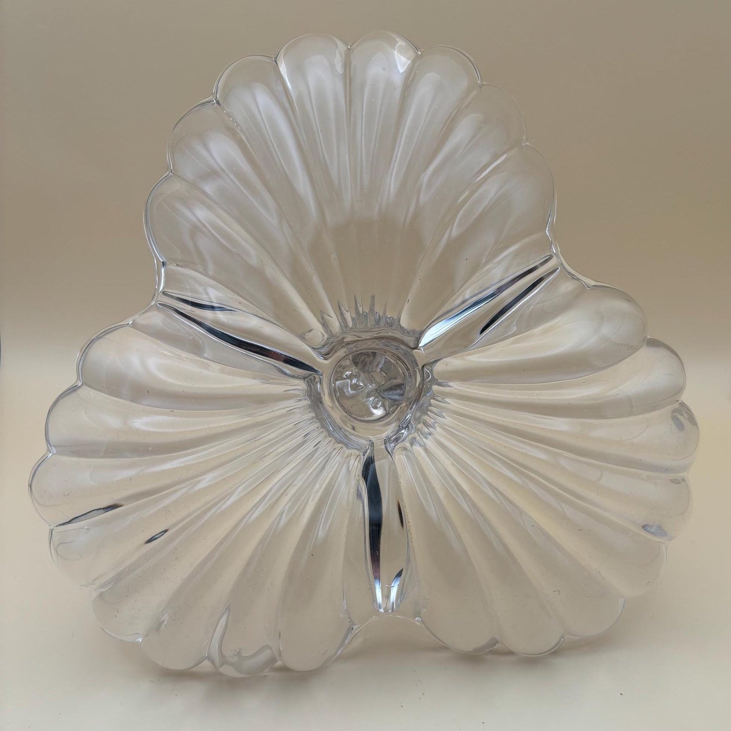 Vintage Heisey Divided Covered Crystal Glass Dish with Lid 3 Part Divided Plate Lover Antiques and Vintage