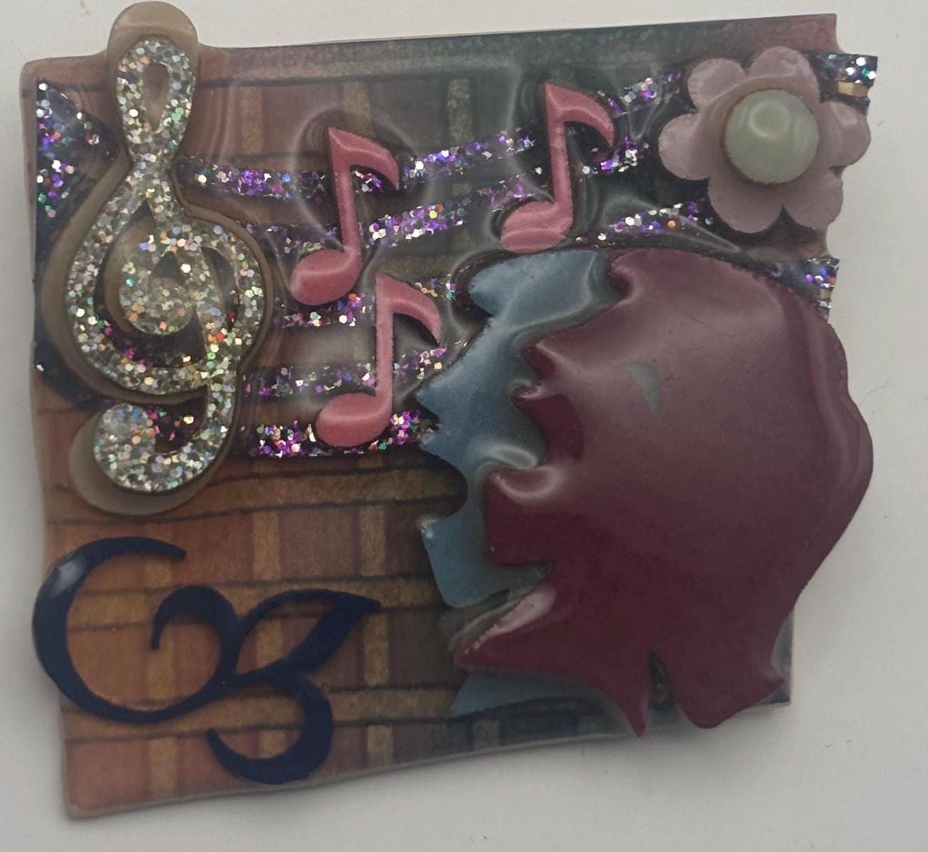 Vintage Lucinda Music Pin: Lover Antiques Collectible