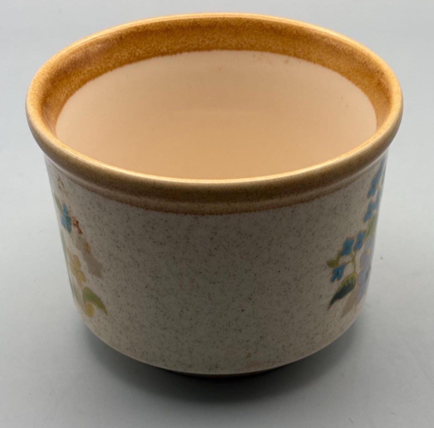 Vintage Mikasa Coffee Cup Stone Manor Stoneware Tan Speckle With Brown Trim Lover Antiques and Vintage